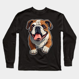 Cute Bulldog Dogs Funny English Bulldog Long Sleeve T-Shirt